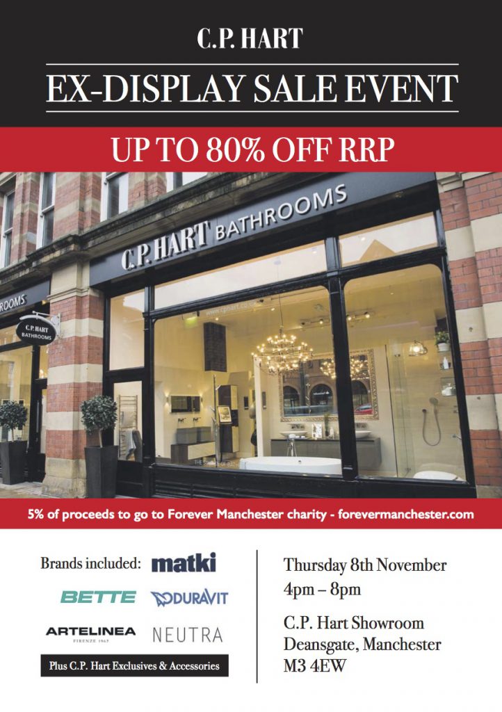 ExDisplay Sale Event at CP Hart Bathrooms Great Northern, Manchester
